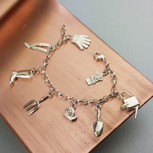 Silver Gardening Enthusiast Charm Bracelet