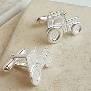 Silver Tractor Cufflinks