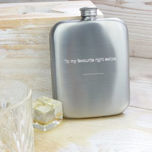 Personalised Distressed Cushion Hip Flask