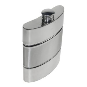 Personalised Satin Stripe Hip Flask