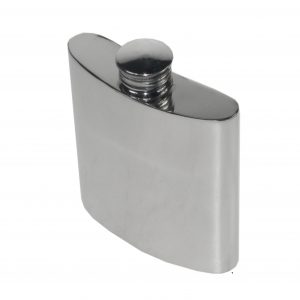 Personalised 3 oz Plain Pewter Kidney Hip Flask