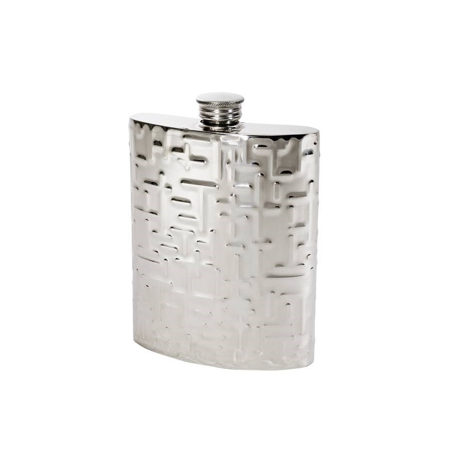 Personalised 6 oz Metropolitan Pewter Kidney Hip Flask