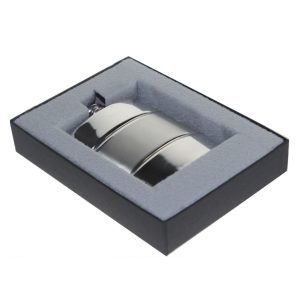 Personalised Satin Stripe Hip Flask