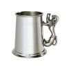 Personalised Pewter Tankard with Rampant Lion Handle