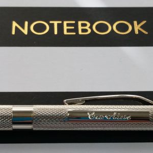 Manton Silver Rollerball Twist Pen & Gift Box with Free Engraving