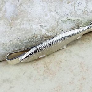 Personalised Sterling Silver Salmon Tie Slide