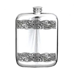 Celtic Engraved Hip Flask with Free Engraving