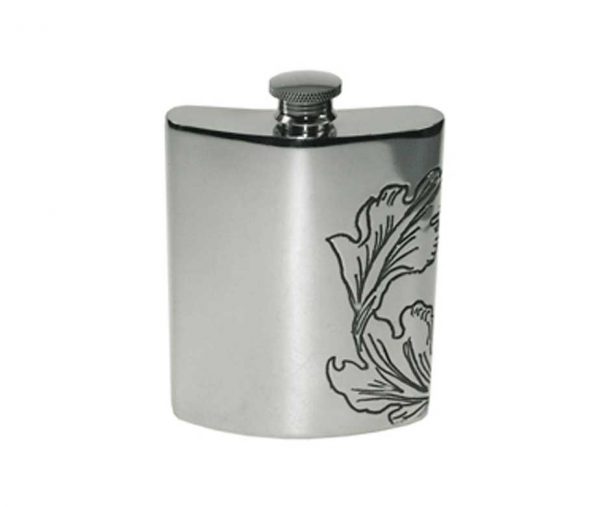 National Trust Kidney Engraved Hip Flask with Free Engraving