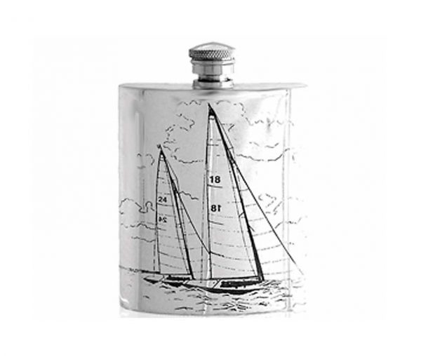 Sailing Engraved Hip Flask with Free Engraving