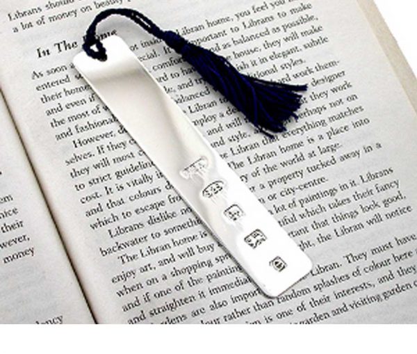 Silver Bookmark - Handmade Silver engraved BOOKMARK with tassel and Free Engraving.