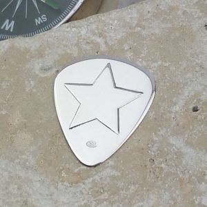 Personalised Silver Rock Star Plectrum