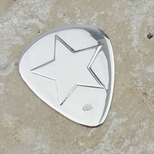 Personalised Silver Rock Star Plectrum