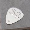 Personalised & Engraved Silver 30th Birthday Plectrum