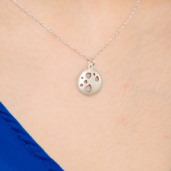 Scattered Trillions Silver Pendant Necklace