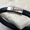 Dubh Leather Personalised Mens Bracelet