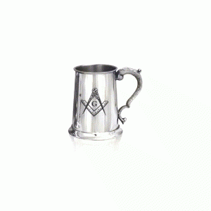 Personalised & Engraved Masonic Pewter Pint Tankard