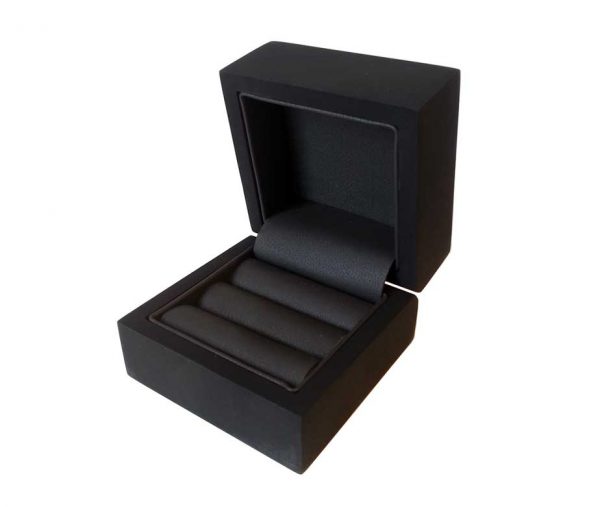 Gloss Black Double Wedding Ring Box