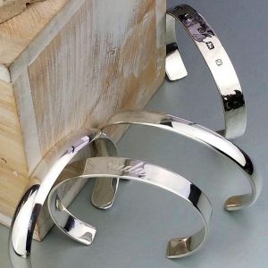 Personalised Men's Open Silver Cuff Bracelet