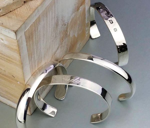 Personalised Men's Open Silver Cuff Bracelet
