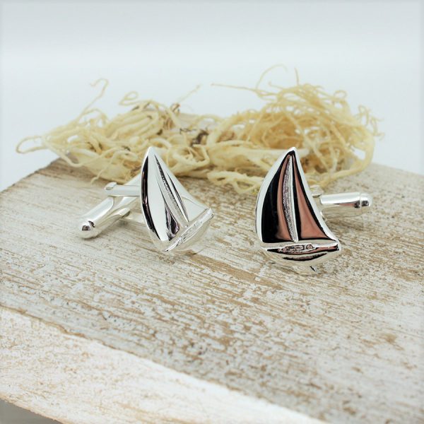 Sterling Silver Sailing Boat Cufflinks