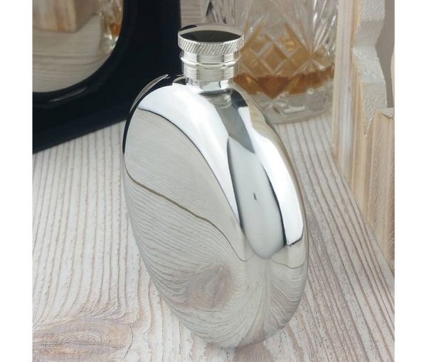 Ultimate Personalised Round Hip Flask With Free Engraving