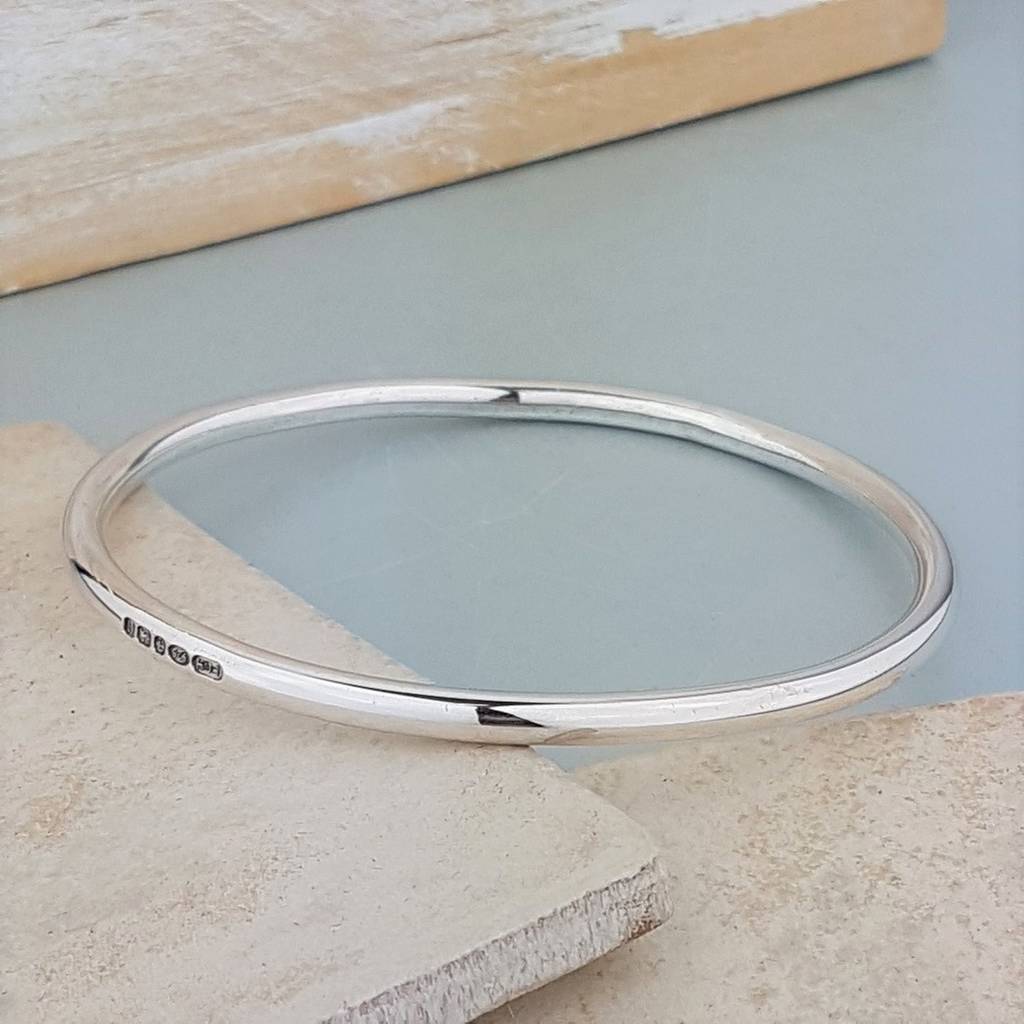 The Moment In Time Personalised Silver Bangle