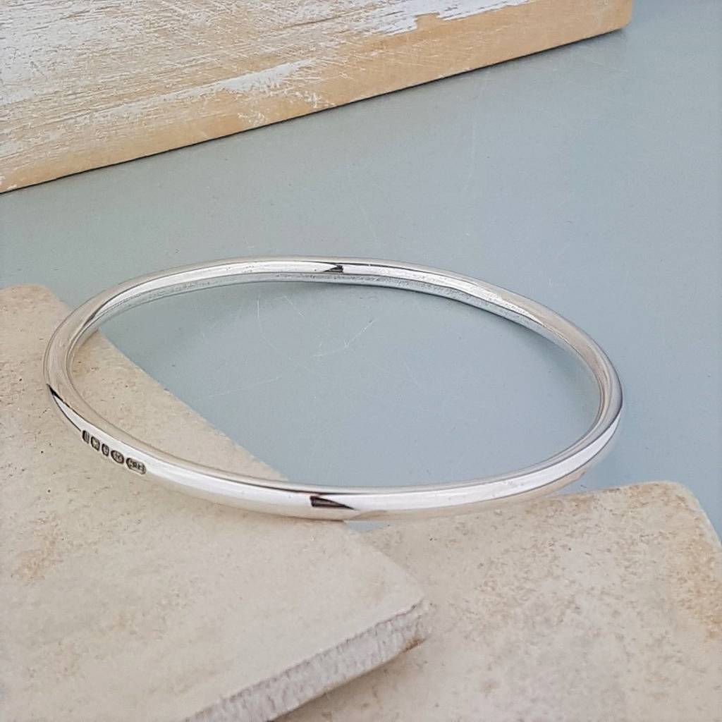 The Moment In Time Personalised Silver Bangle