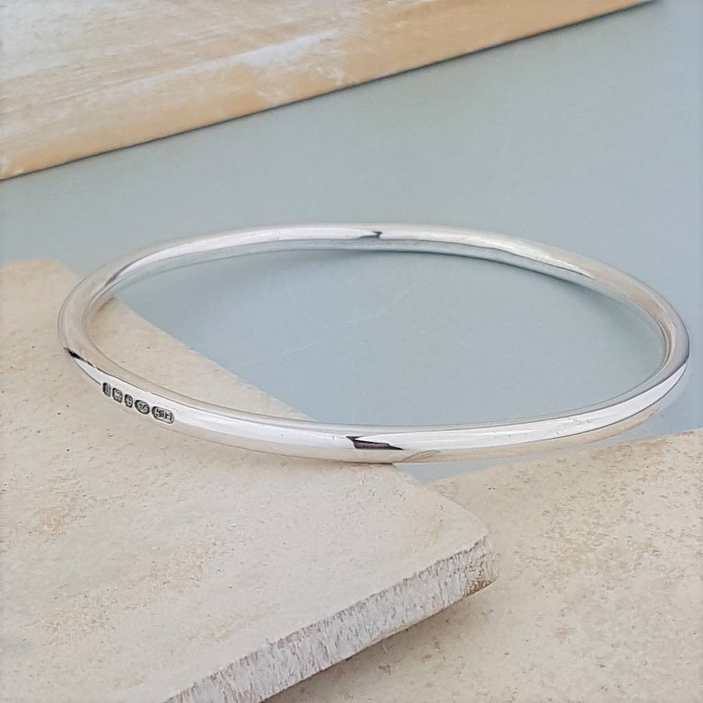The Moment In Time Personalised Silver Bangle