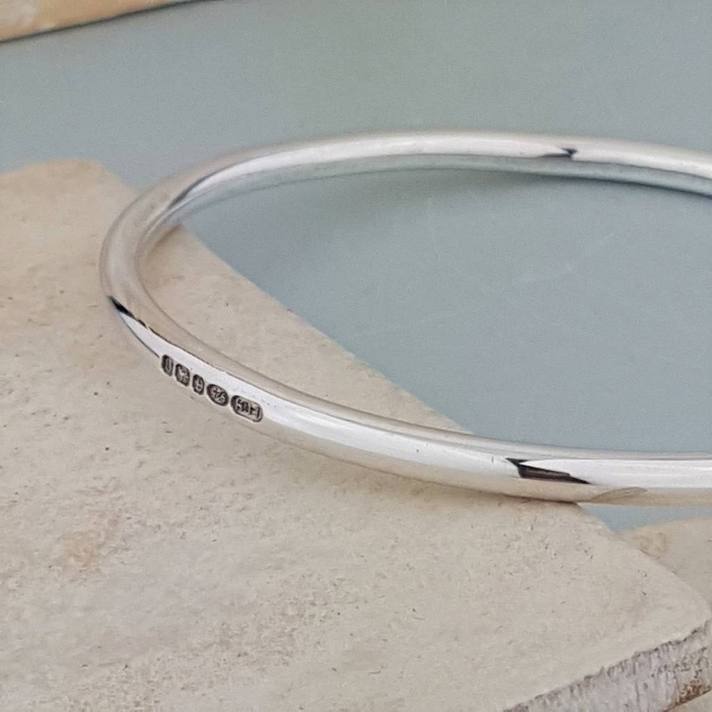 The Moment In Time Personalised Silver Bangle