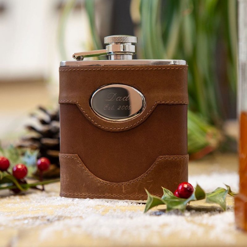 Personalised Hip Flasks With Engraved Message