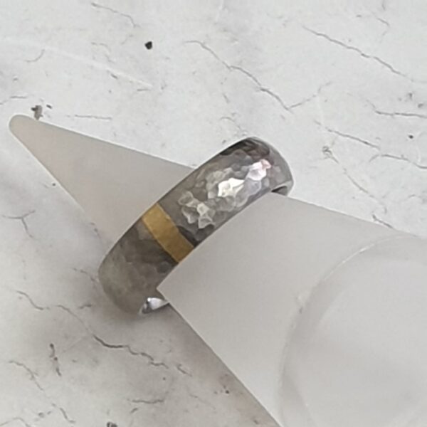 Personalised Titanium Ring With 18ct Gold Inlay - Image 8